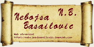 Nebojša Basailović vizit kartica